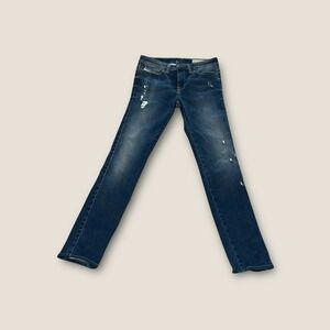 Diesel Industry‎ Womens Skinzee Super Slim Skinny Stretch Wash Distresses 27x32